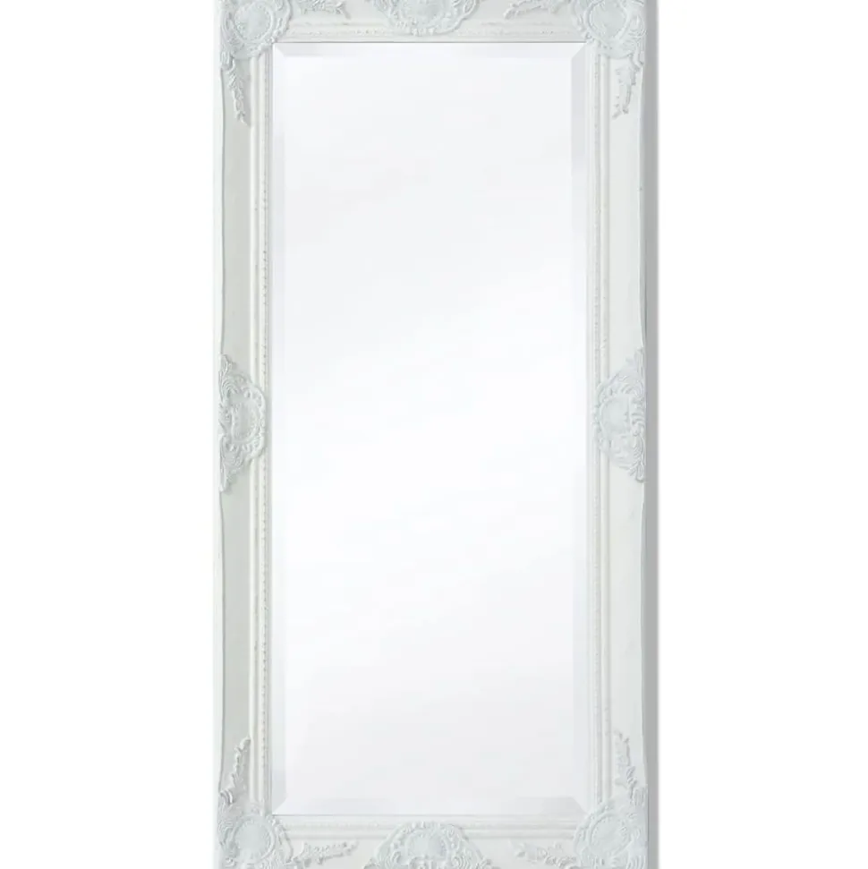 Seinäpeili barokkityylinen 100x50 cm valkoinen