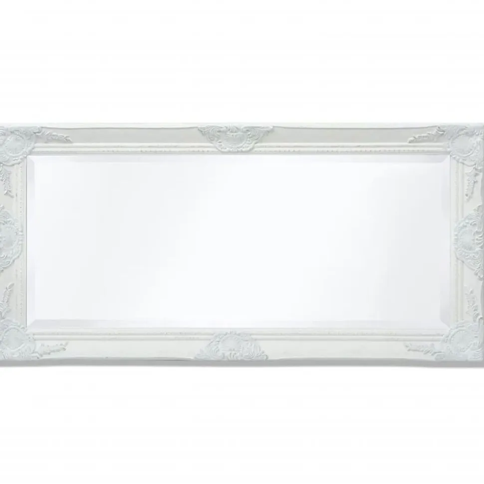 Seinäpeili barokkityylinen 100x50 cm valkoinen