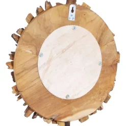 Seinäpeili 40cm tiikki pyöreä