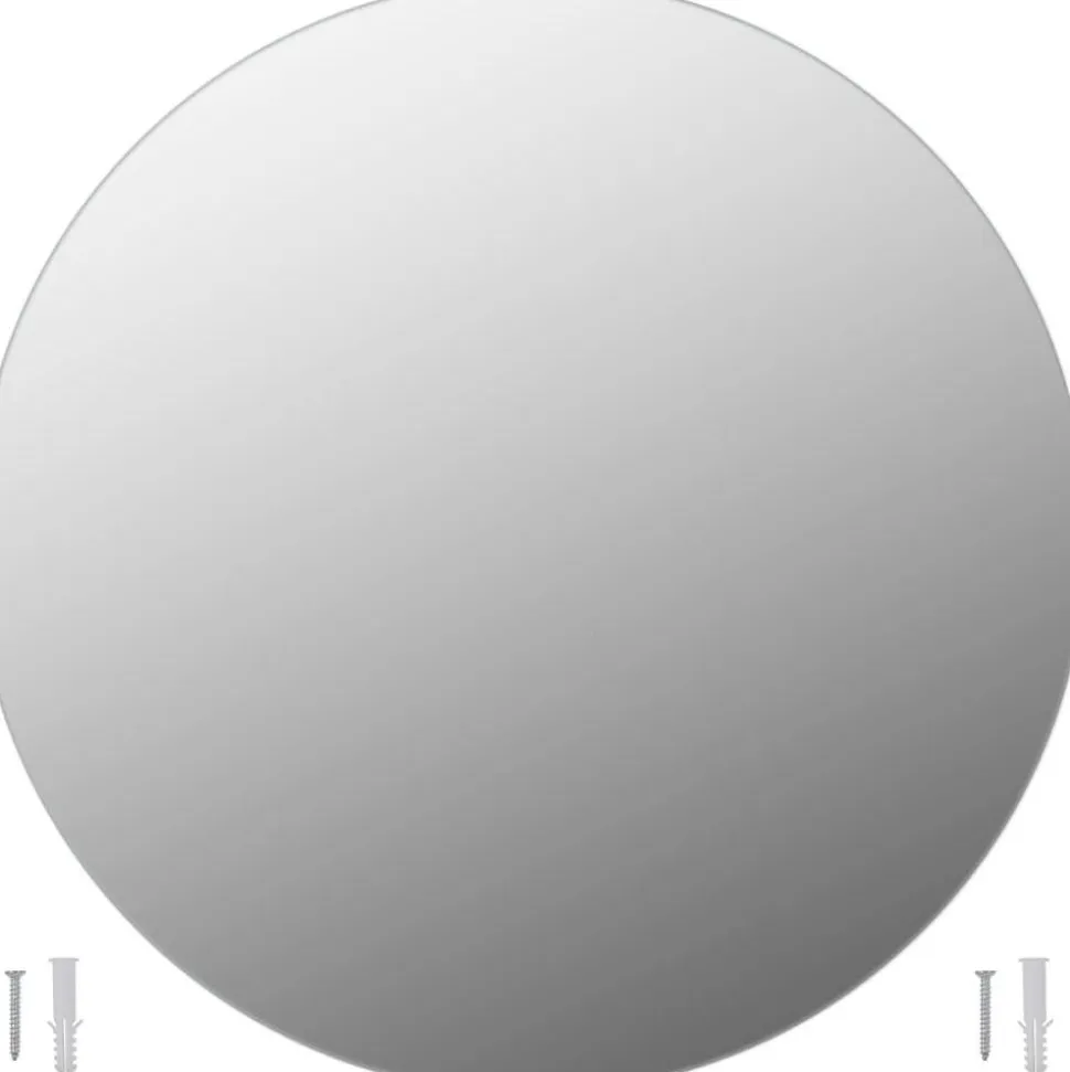Seinäpeilit 2 kpl 50 cm pyöreä lasi