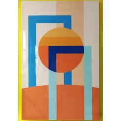 Seinätaulu Home4You WALLY 80x120 cm, abstrakti päivä, akryyli, monivärinen