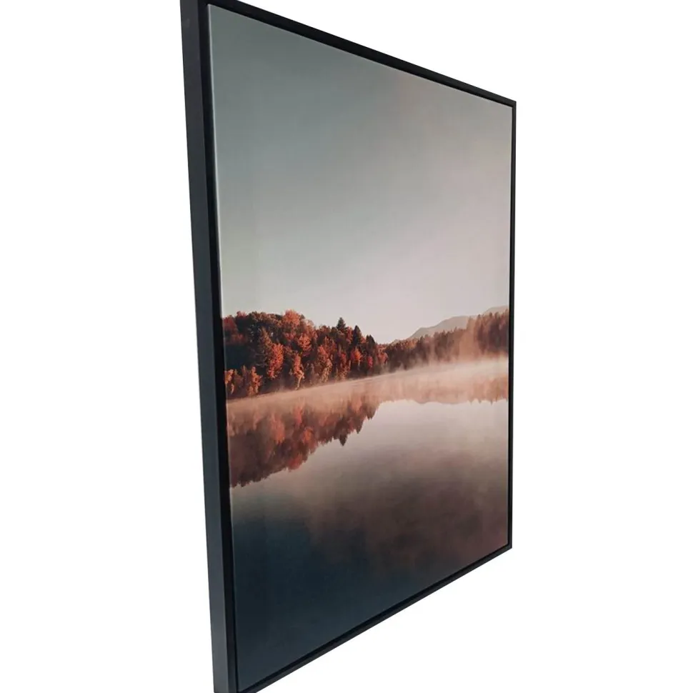 Seinätaulu Home4You WALLY 60x80 cm, järvimaisema, oranssi