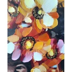 Seinätaulu Home4You WALLY 60x80 cm, nainen ja kukat 1, oranssi