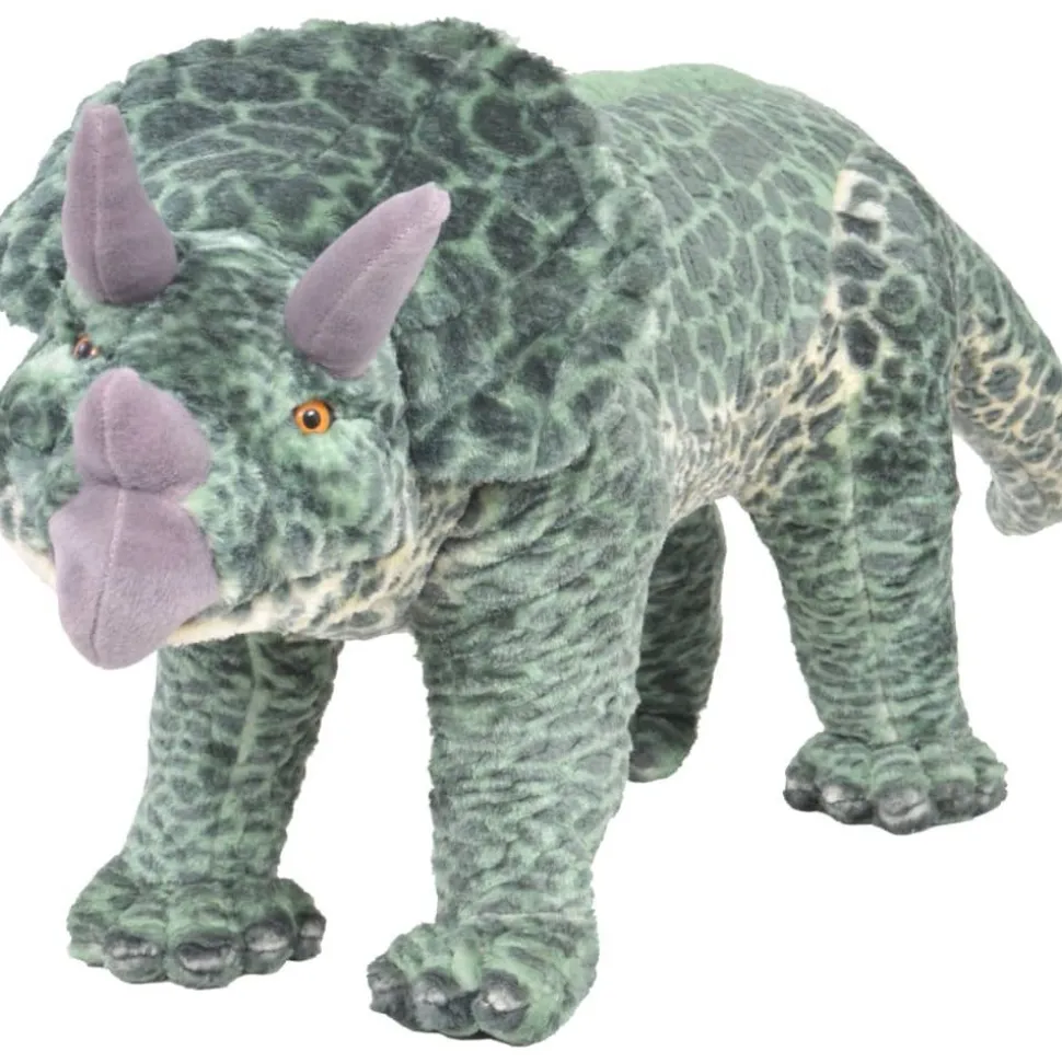 Seisova leludinosaurus Triceratops XXL plyysi vihreä