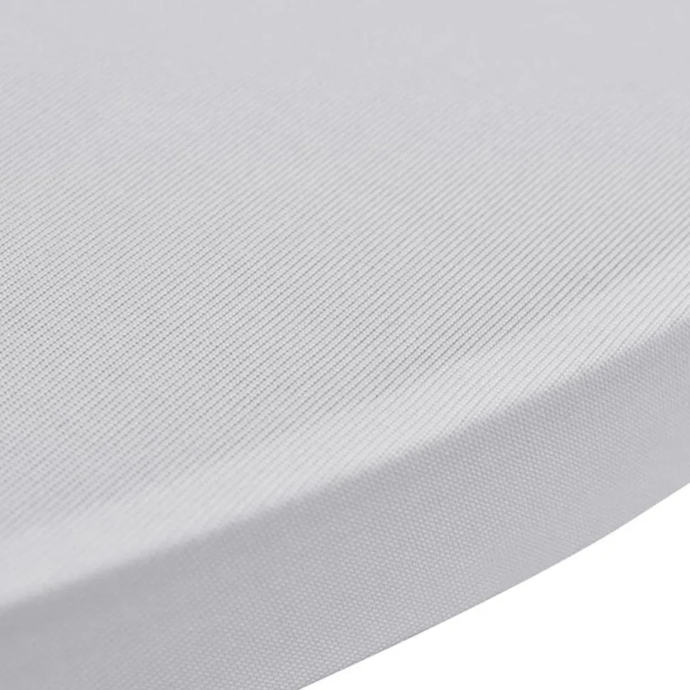 Seisovan pöydän päällyste 80 cm valkoinen stretch 2 kpl