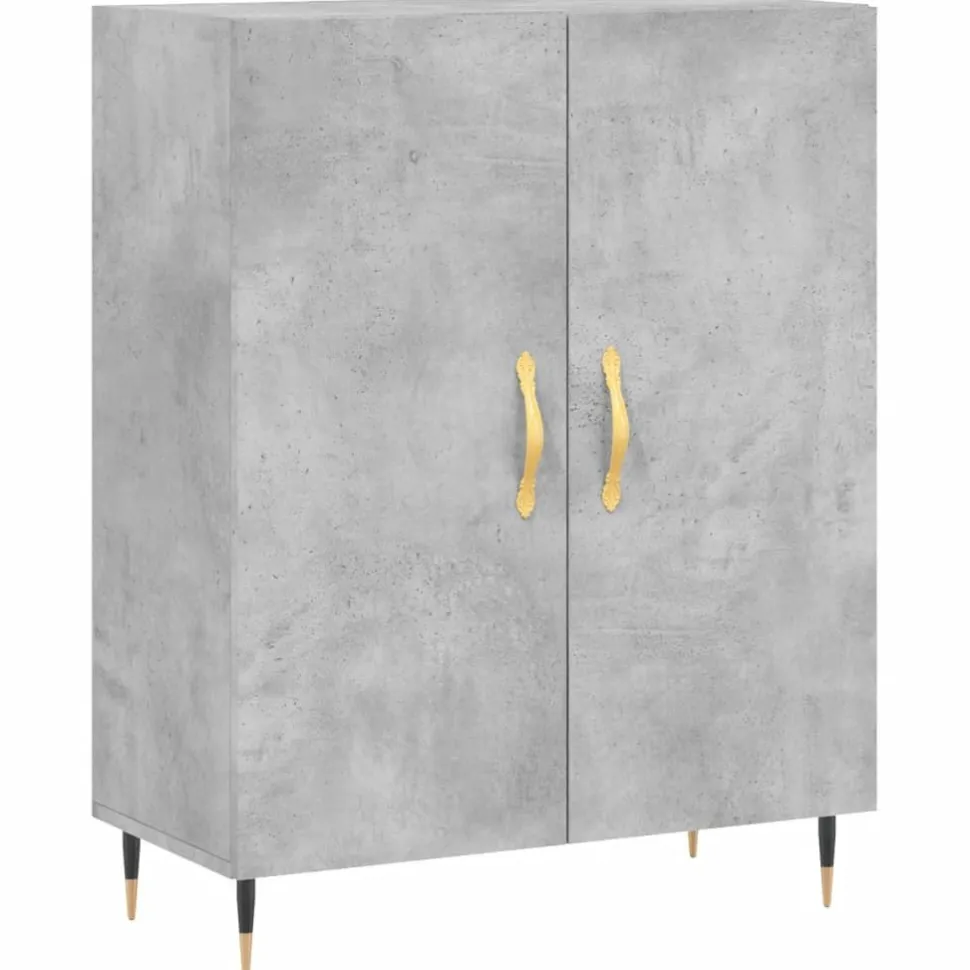 Senkki betoninharmaa 69,5x34x90 cm tekninen puu (27704)