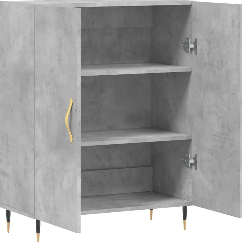 Senkki betoninharmaa 69,5x34x90 cm tekninen puu (27704)