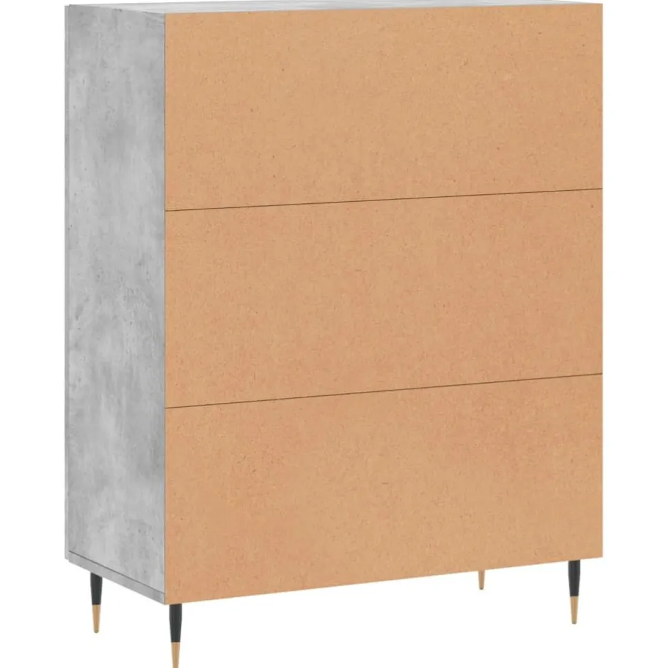 Senkki betoninharmaa 69,5x34x90 cm tekninen puu (27704)