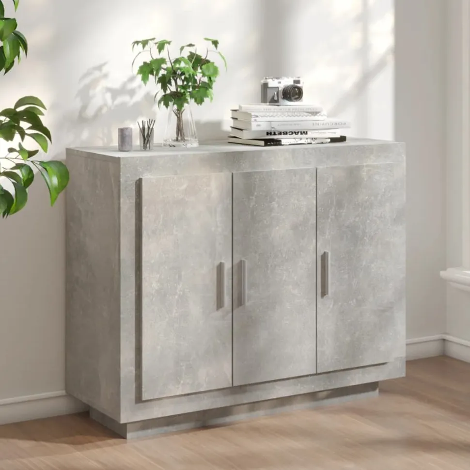 Senkki betoninharmaa 92x35x75 cm tekninen puu (11839)