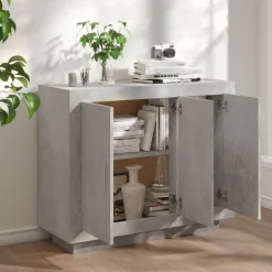 Senkki betoninharmaa 92x35x75 cm tekninen puu (11839)