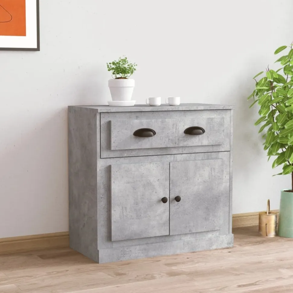 Senkki betoninharmaa 70x35,5x67,5 cm tekninen puu (16428)