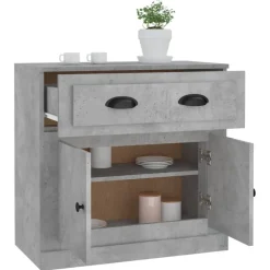 Senkki betoninharmaa 70x35,5x67,5 cm tekninen puu (16428)