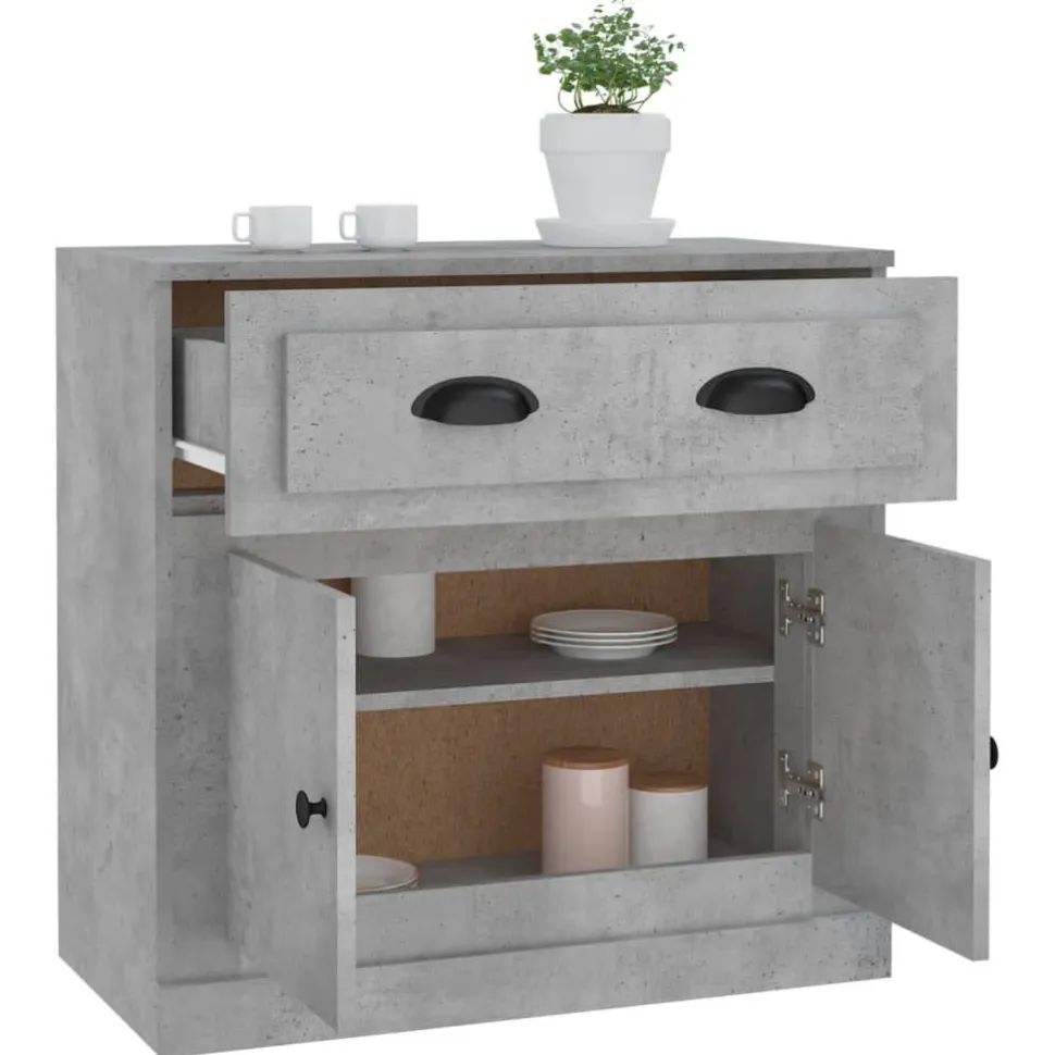 Senkki betoninharmaa 70x35,5x67,5 cm tekninen puu (16428)