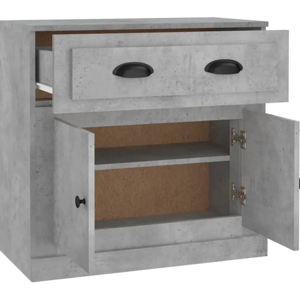 Senkki betoninharmaa 70x35,5x67,5 cm tekninen puu (16428)