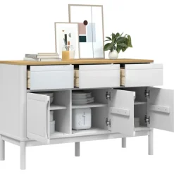 Senkki FLORO valkoinen 114x43x74 cm täysi mänty (74024)