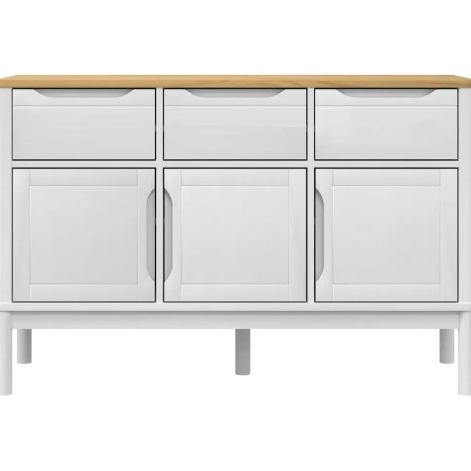 Senkki FLORO valkoinen 114x43x74 cm täysi mänty (74024)