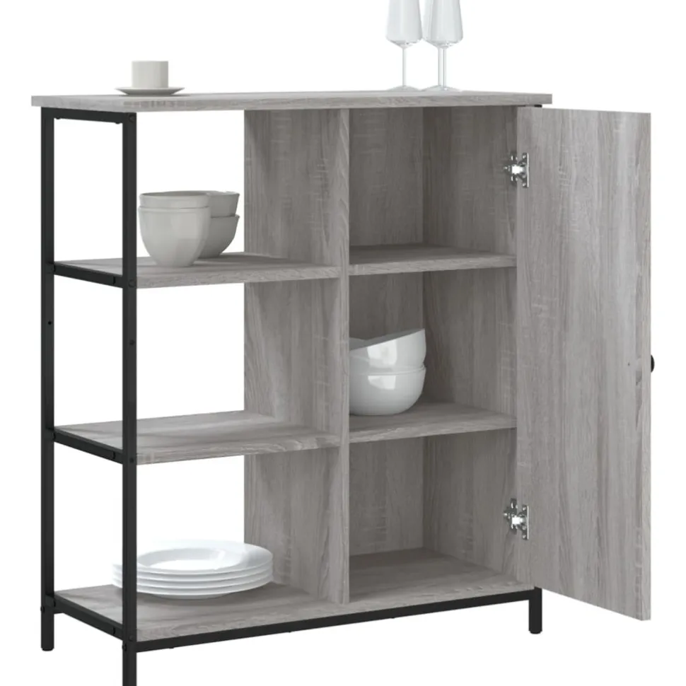 Senkki harmaa Sonoma 70x30x80 cm tekninen puu (35492)