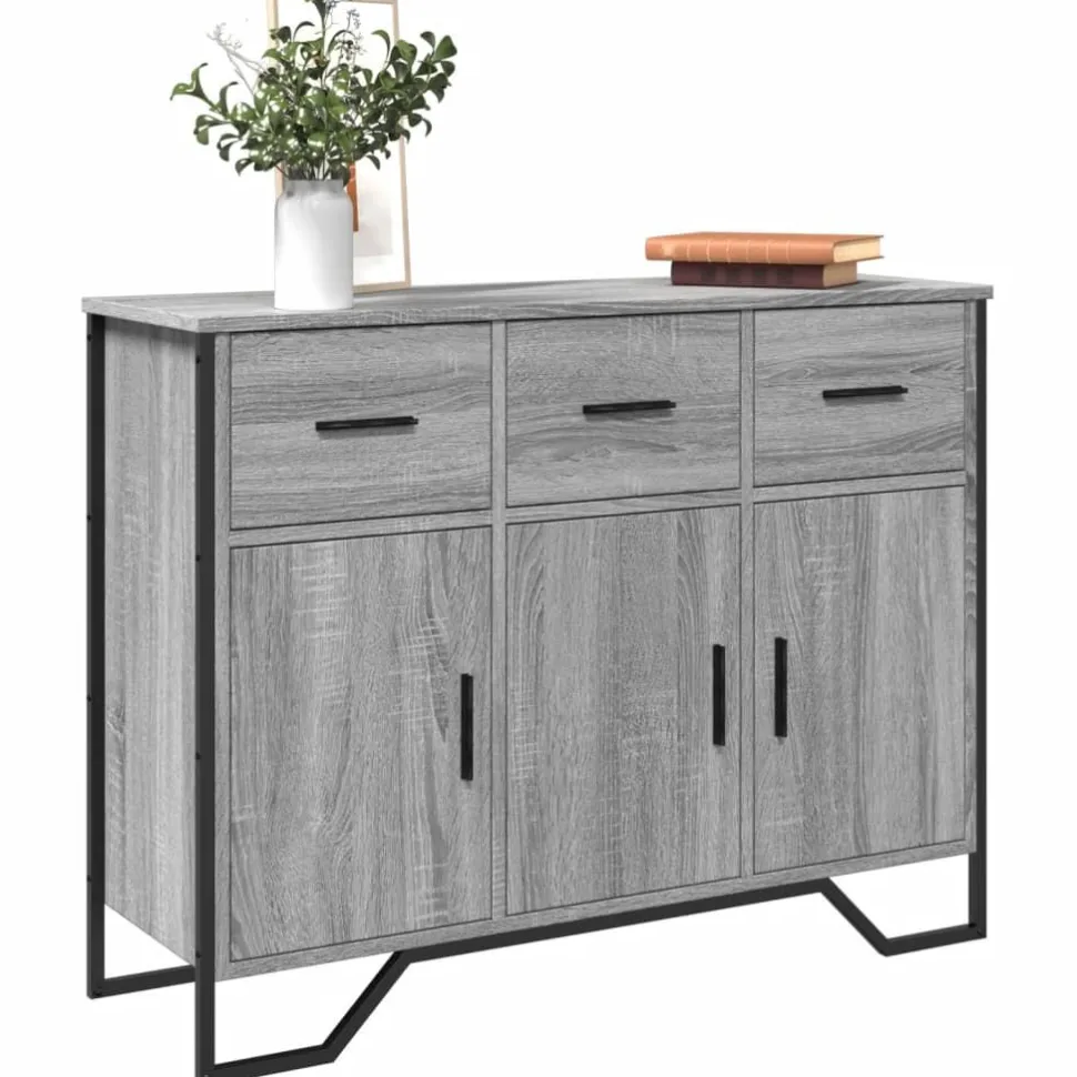 Senkki harmaa Sonoma 97x32,5x74,5 cm tekninen puu (48562)