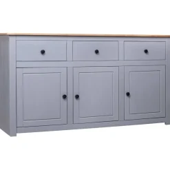 Senkki harmaa 135x40x80 cm täysi mänty Panama-sarja