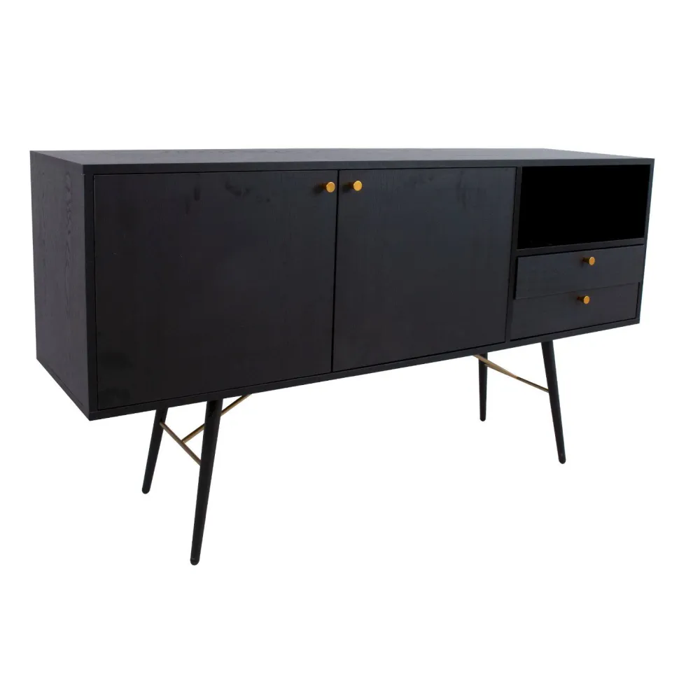 Senkki Home4You Luxemburg 150x40x80cm, musta