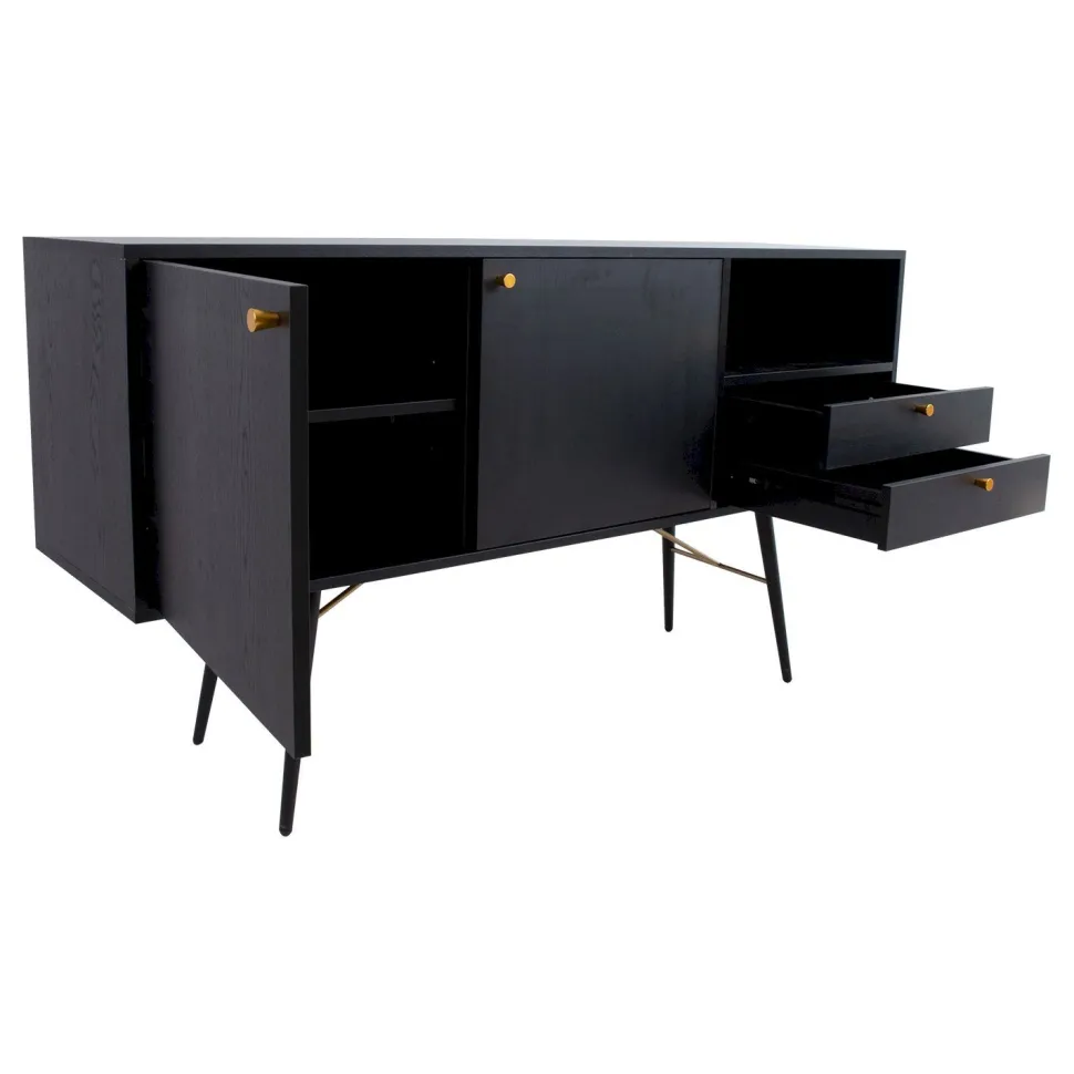 Senkki Home4You Luxemburg 150x40x80cm, musta