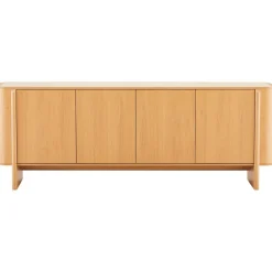 Senkki Home4You MORBEN 202,5x42xK75 cm, tammikoristeinen melamiini, beige