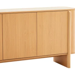 Senkki Home4You MORBEN 202,5x42xK75 cm, tammikoristeinen melamiini, beige