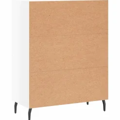 Senkki korkeakiilto valkoinen 69,5x34x90 cm tekninen puu (27870)