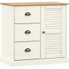 Senkki laatikoilla VIGO 78x40x75 cm valkoinen täysi mänty (53200)