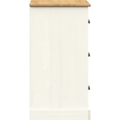 Senkki laatikoilla VIGO 78x40x75 cm valkoinen täysi mänty (53200)
