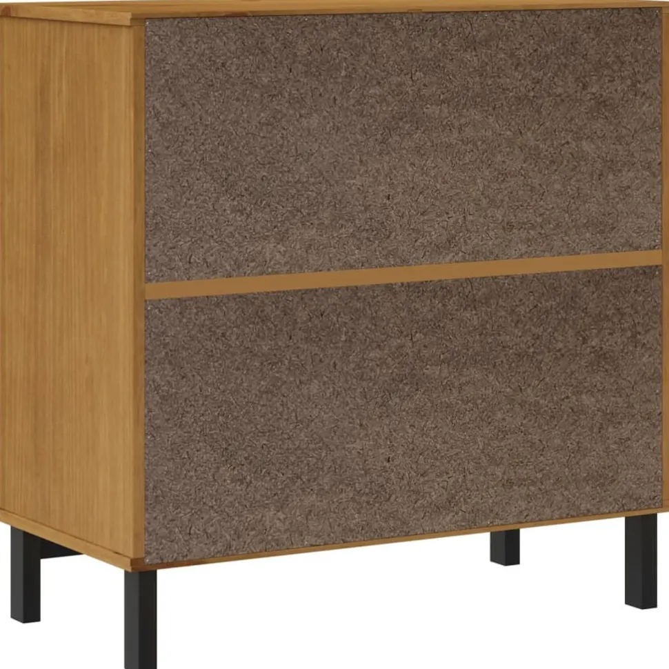 Senkki lasiovella FLAM 80x40x80 cm täysi mänty (57826)