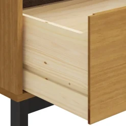 Senkki lasiovella FLAM 80x40x80 cm täysi mänty (57826)