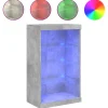 Senkki LED-valoilla betoninharmaa 60,5x37x100 cm (36710)