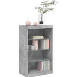 Senkki LED-valoilla betoninharmaa 60,5x37x100 cm (36710)