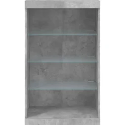 Senkki LED-valoilla betoninharmaa 60,5x37x100 cm (36710)