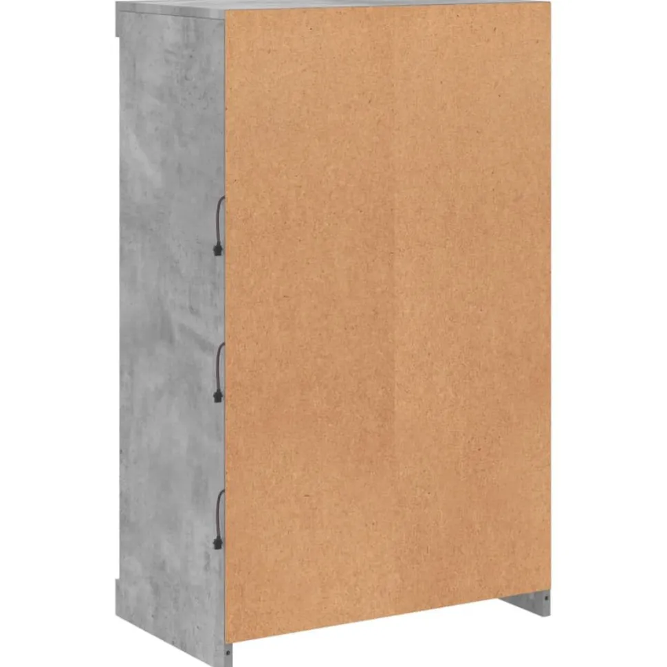 Senkki LED-valoilla betoninharmaa 60,5x37x100 cm (36710)