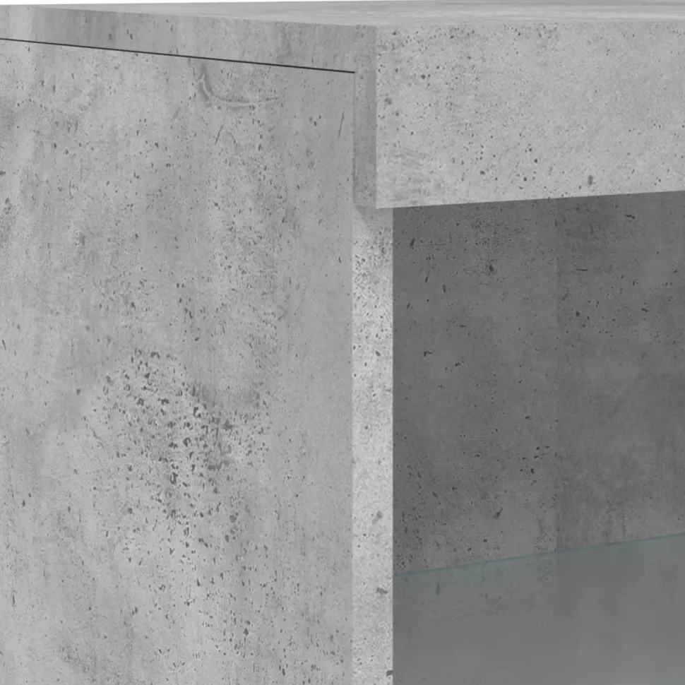 Senkki LED-valoilla betoninharmaa 60,5x37x100 cm (36710)