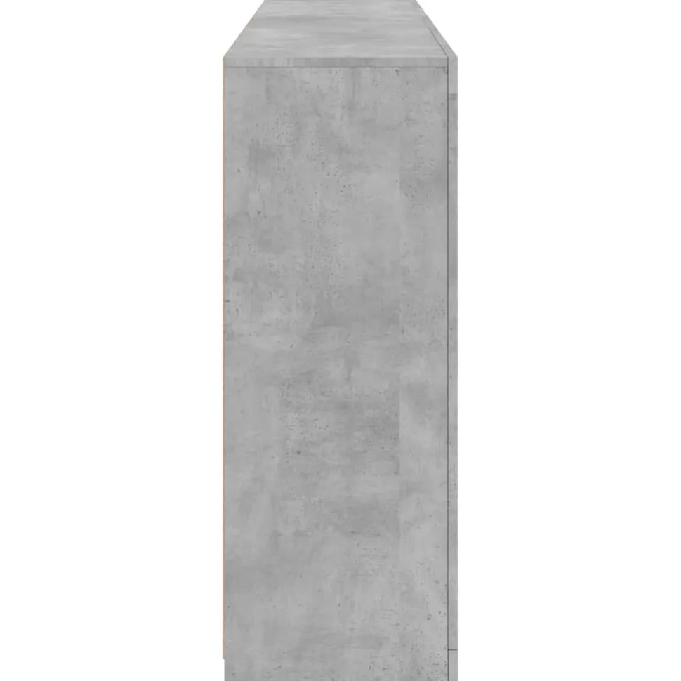 Senkki LED-valoilla betoninharmaa 181,5x37x100 cm (09180)