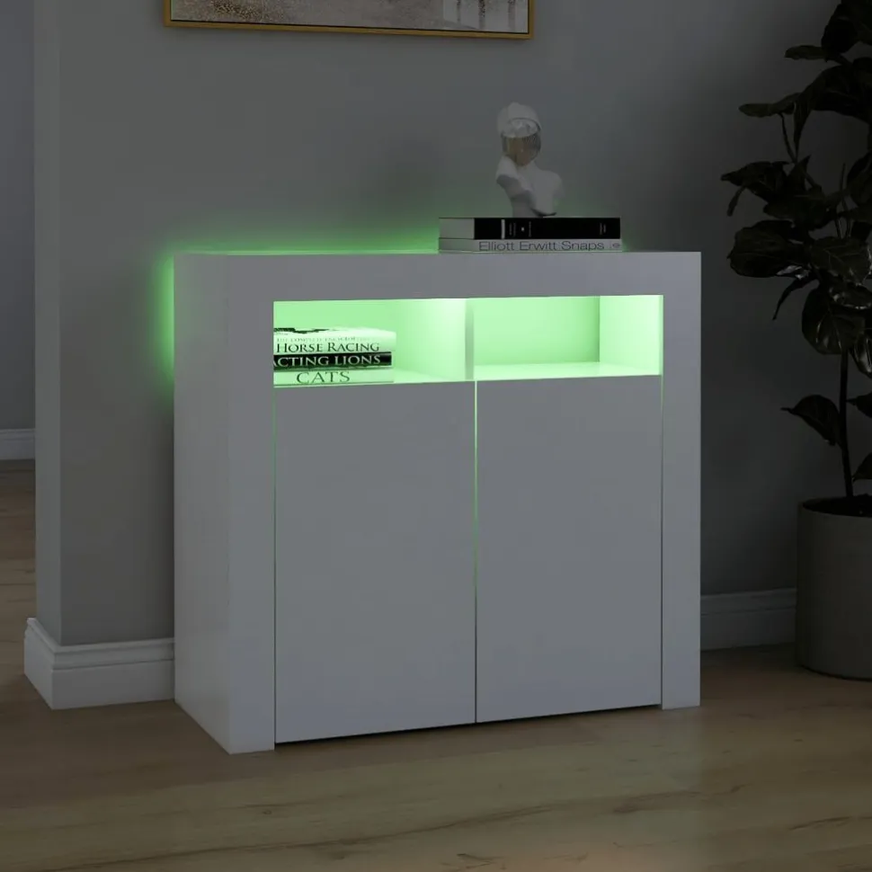 Senkki LED-valoilla, eri kokoja ja värejä