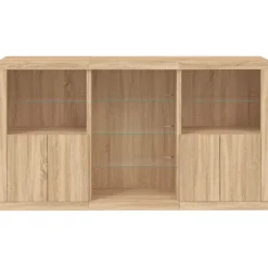 Senkki LED-valoilla Sonoma-tammi 181,5x37x100 cm (09179)