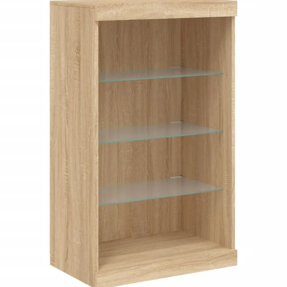 Senkki LED-valoilla Sonoma-tammi 181,5x37x100 cm (09179)