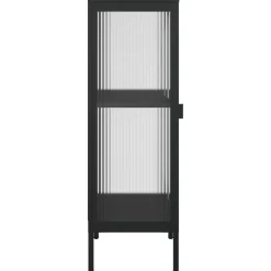 Senkki musta 40x35x105 cm lasi ja teräs (52999)