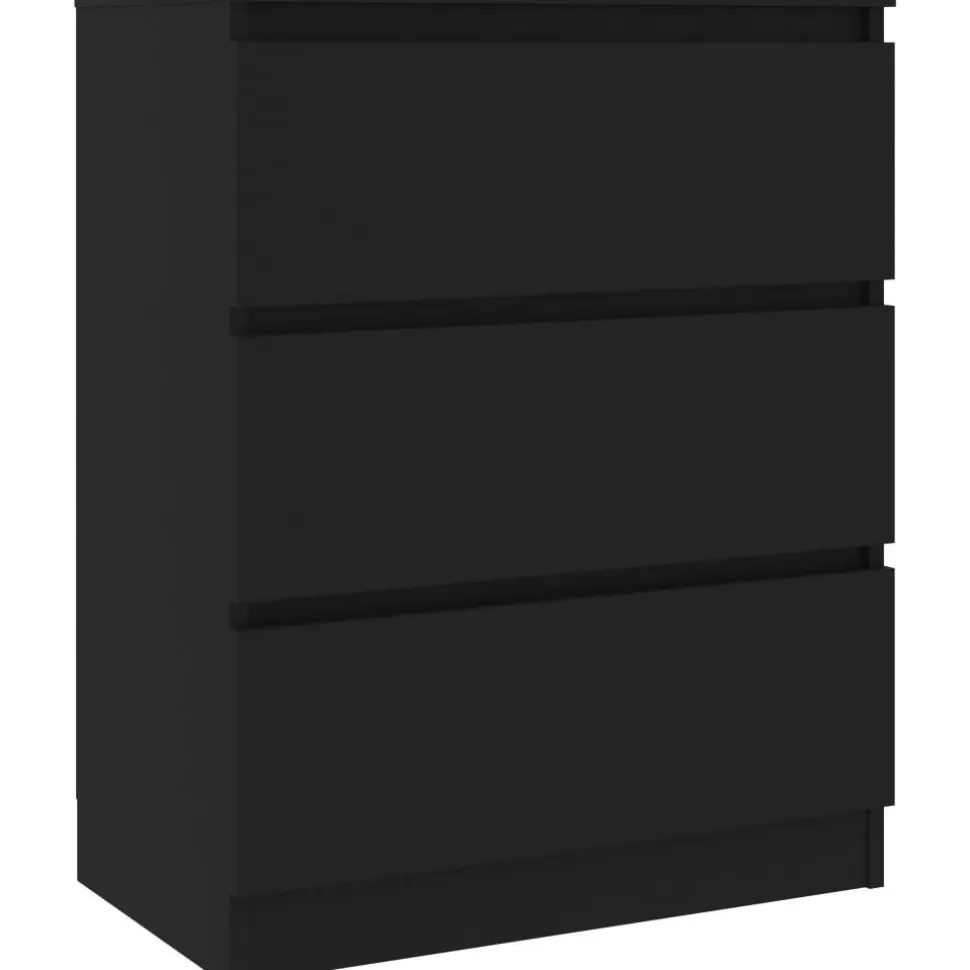 Senkki musta 60x35x76 cm lastulevy