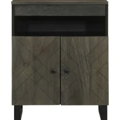 Senkki musta 60x33x75 cm massiivipuu mango (17709)