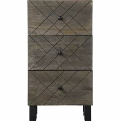 Senkki Musta 40x33x75 cm Massiivipuu Mango (17707)