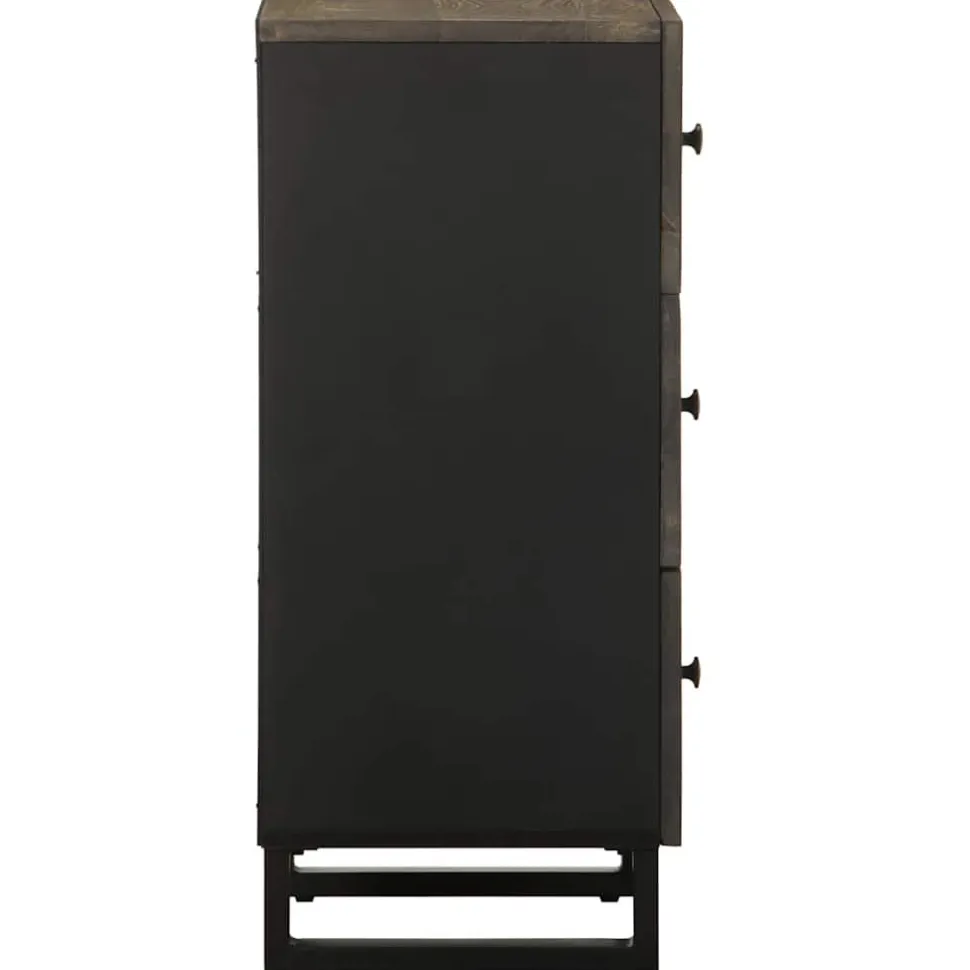 Senkki Musta 40x33x75 cm Massiivipuu Mango (17707)