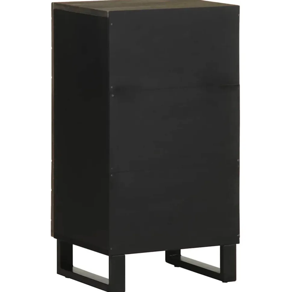 Senkki Musta 40x33x75 cm Massiivipuu Mango (17708)