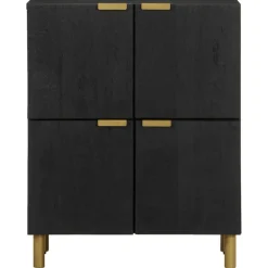 senkki Musta 60x33x75 cm suunniteltu puu (17674)