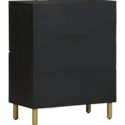 senkki Musta 60x33x75 cm suunniteltu puu (17674)