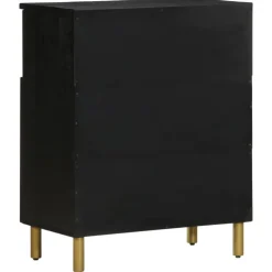 senkki Musta 60x33x75 cm suunniteltu puu (17673)